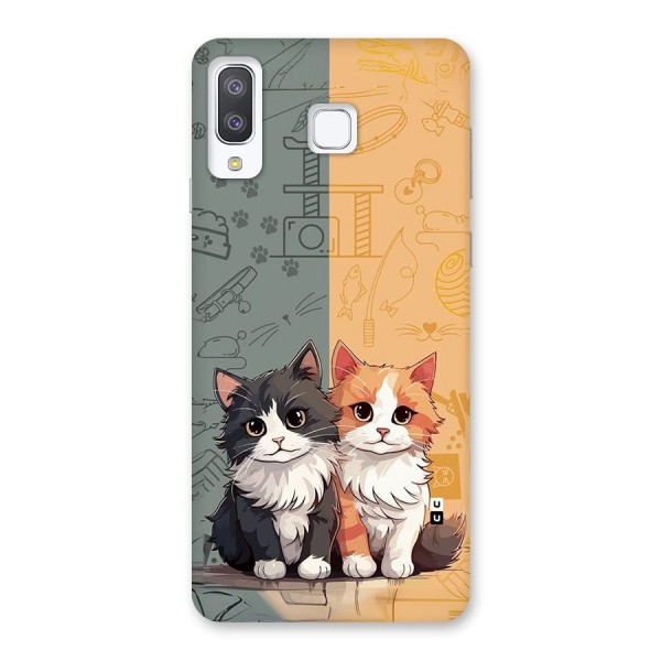 Cute Lovely Cats Back Case for Galaxy A8 Star