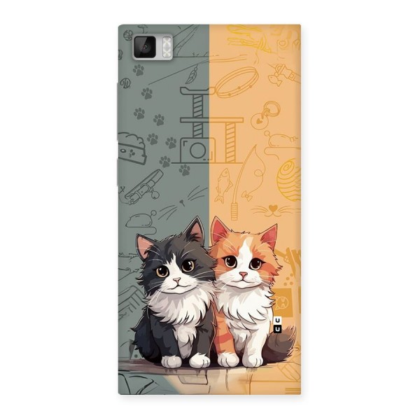 Cute Lovely Cats Back Case for Mi3