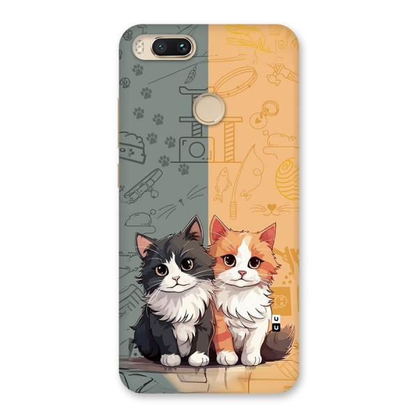 Cute Lovely Cats Back Case for Mi A1