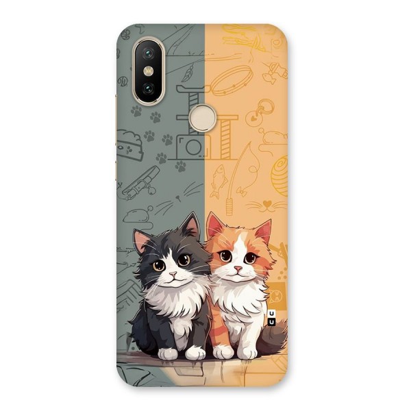 Cute Lovely Cats Back Case for Mi A2