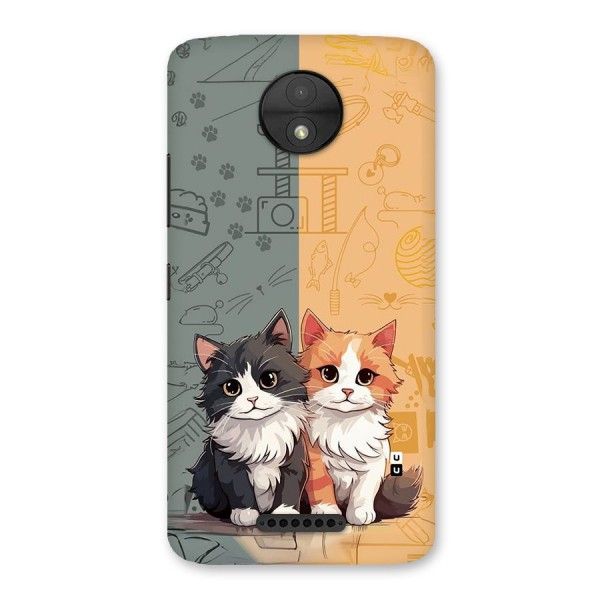Cute Lovely Cats Back Case for Moto C
