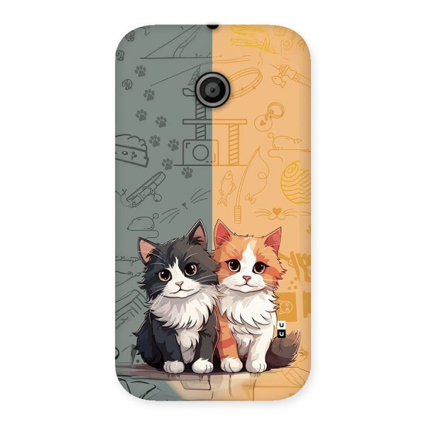 Cute Lovely Cats Back Case for Moto E