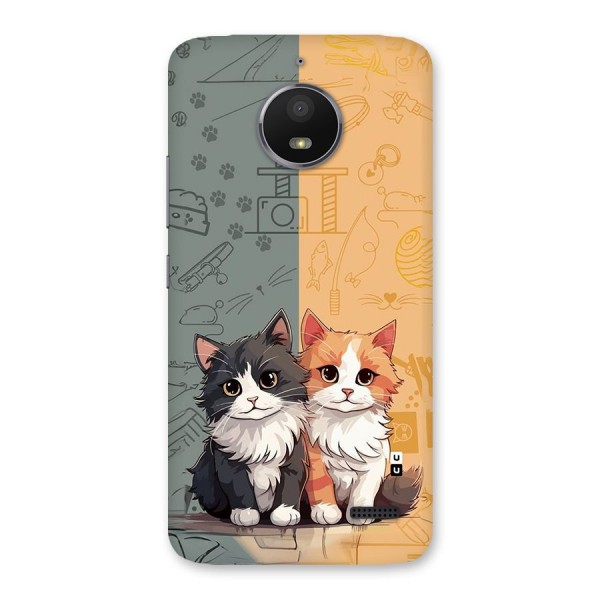 Cute Lovely Cats Back Case for Moto E4