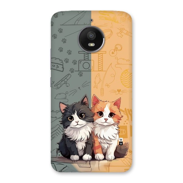 Cute Lovely Cats Back Case for Moto E4 Plus