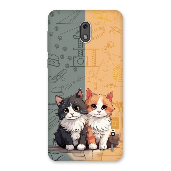 Cute Lovely Cats Back Case for Nokia 2