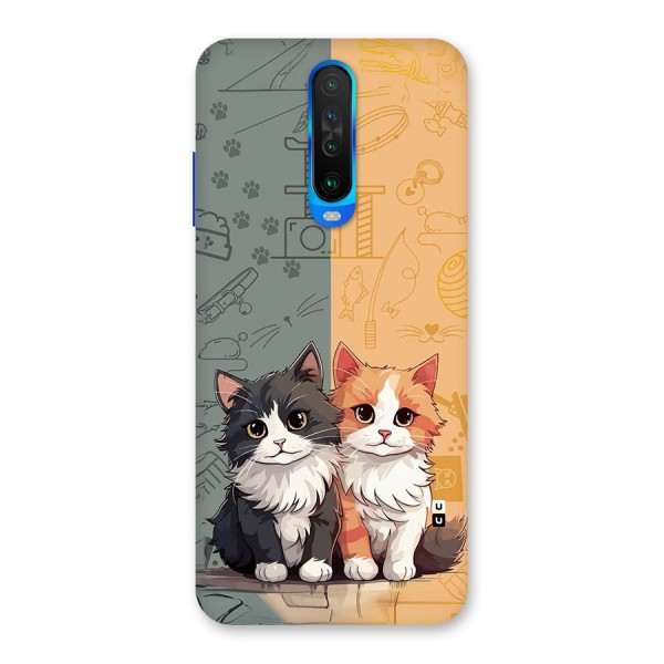 Cute Lovely Cats Back Case for Poco X2