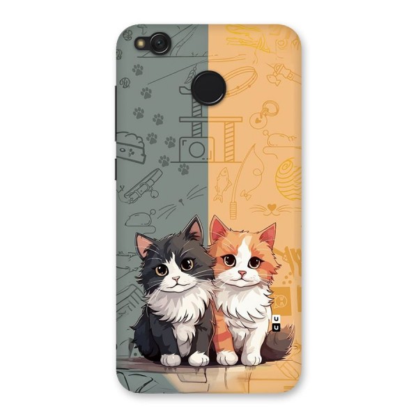 Cute Lovely Cats Back Case for Redmi 4