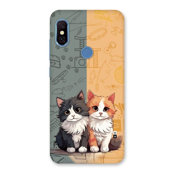 Cute Lovely Cats Back Case for Redmi Note 6 Pro