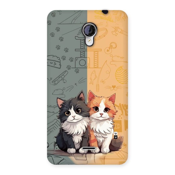 Cute Lovely Cats Back Case for Unite 2 A106