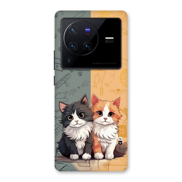 Cute Lovely Cats Back Case for Vivo X80 Pro