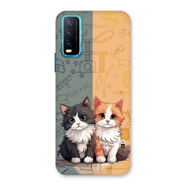 Cute Lovely Cats Back Case for Vivo Y12s