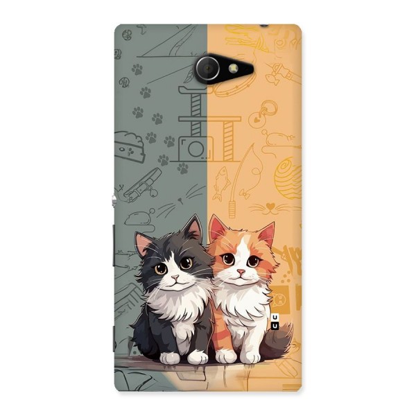 Cute Lovely Cats Back Case for Xperia M2