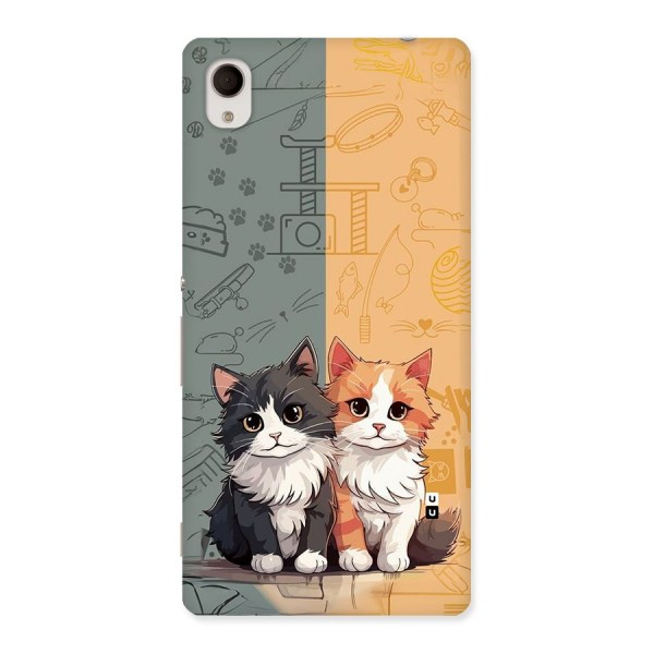 Cute Lovely Cats Back Case for Xperia M4 Aqua