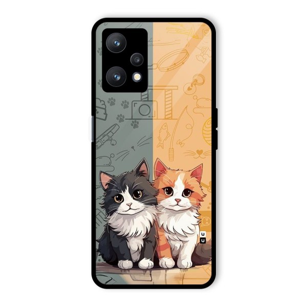 Cute Lovely Cats Glass Back Case for Realme 9 Pro 5G