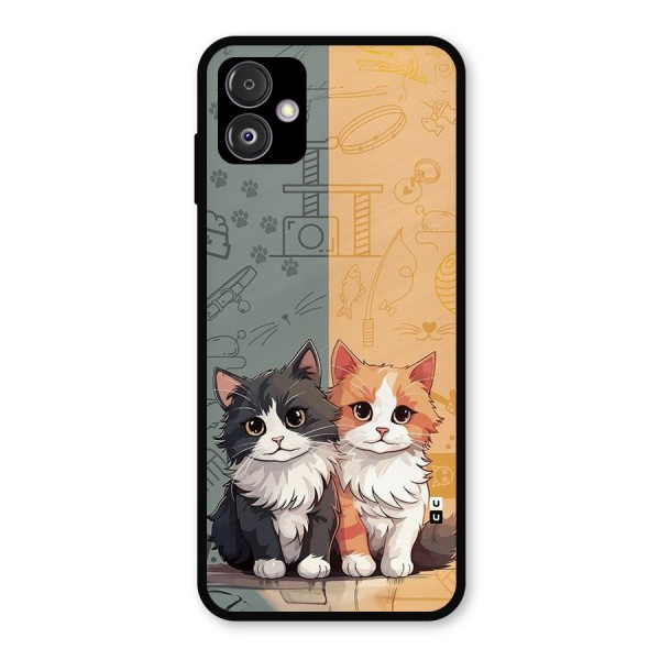 Cute Lovely Cats Metal Back Case for Galaxy F14