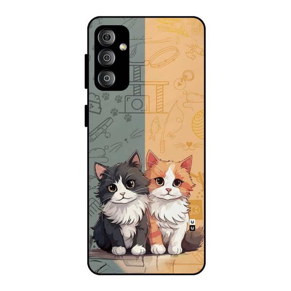 Cute Lovely Cats Metal Back Case for Galaxy F23