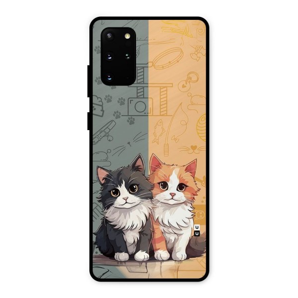 Cute Lovely Cats Metal Back Case for Galaxy S20 Plus