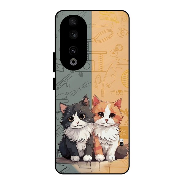 Cute Lovely Cats Metal Back Case for Honor 90