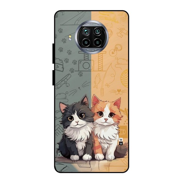 Cute Lovely Cats Metal Back Case for Mi 10i