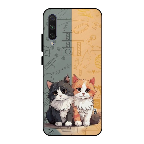 Cute Lovely Cats Metal Back Case for Mi A3