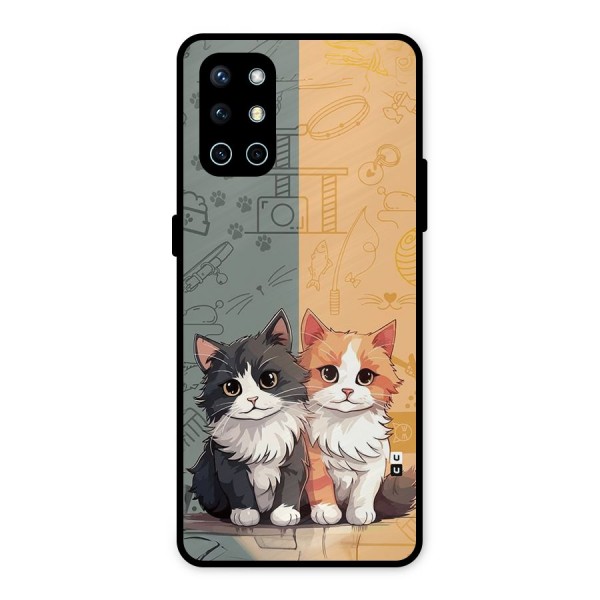 Cute Lovely Cats Metal Back Case for OnePlus 9R