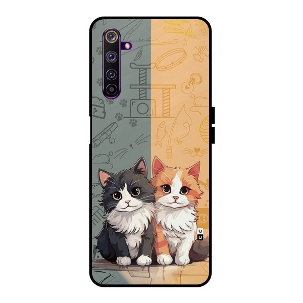 Cute Lovely Cats Metal Back Case for Realme 6 Pro