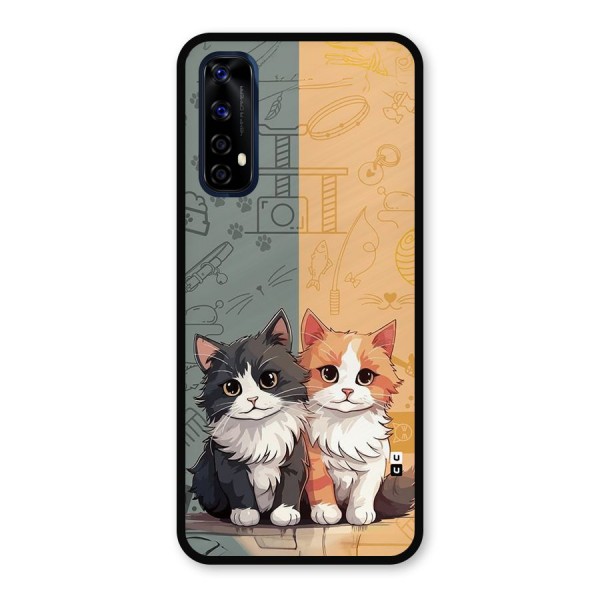 Cute Lovely Cats Metal Back Case for Realme 7