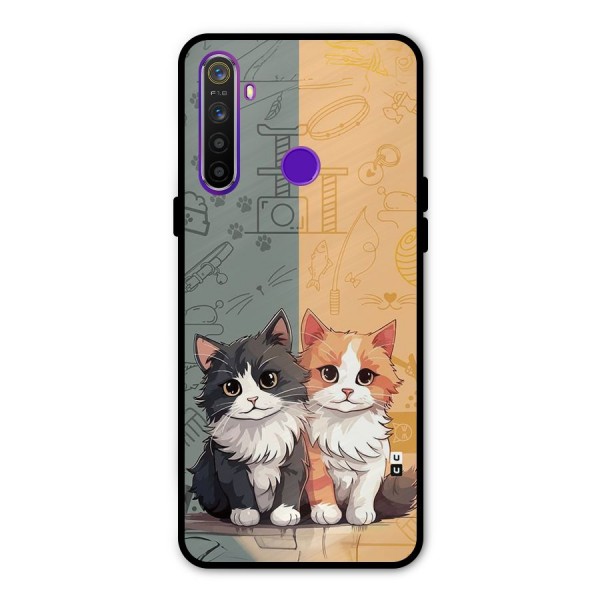 Cute Lovely Cats Metal Back Case for Realme Narzo 10