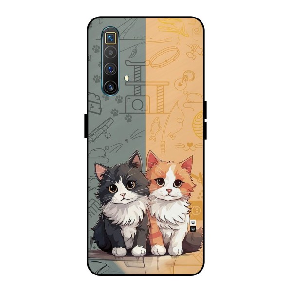 Cute Lovely Cats Metal Back Case for Realme X3 SuperZoom