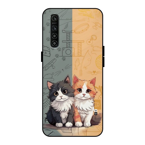 Cute Lovely Cats Metal Back Case for Realme XT