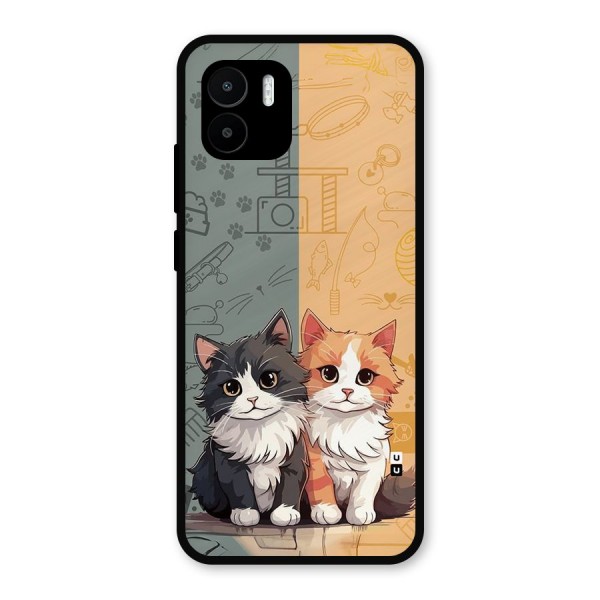 Cute Lovely Cats Metal Back Case for Redmi A1