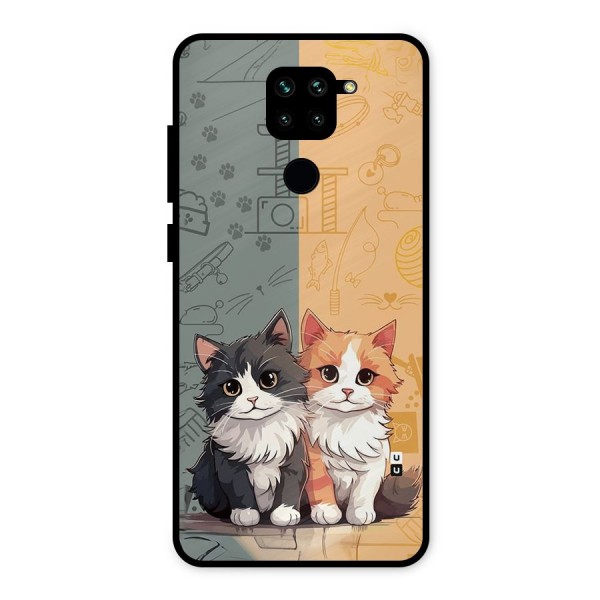 Cute Lovely Cats Metal Back Case for Redmi Note 9