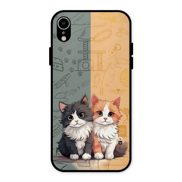 Cute Lovely Cats Metal Back Case for iPhone XR