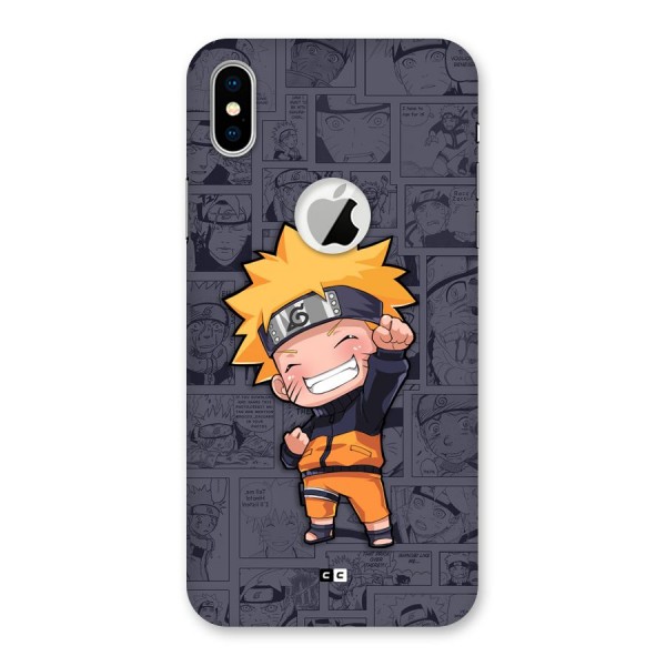 Cute Naruto Uzumaki Back Case for iPhone XS Logo Cut