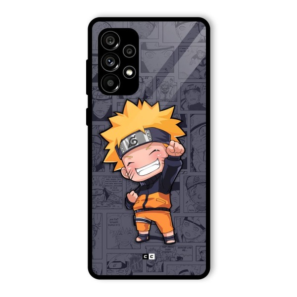 Cute Naruto Uzumaki Glass Back Case for Galaxy A73 5G