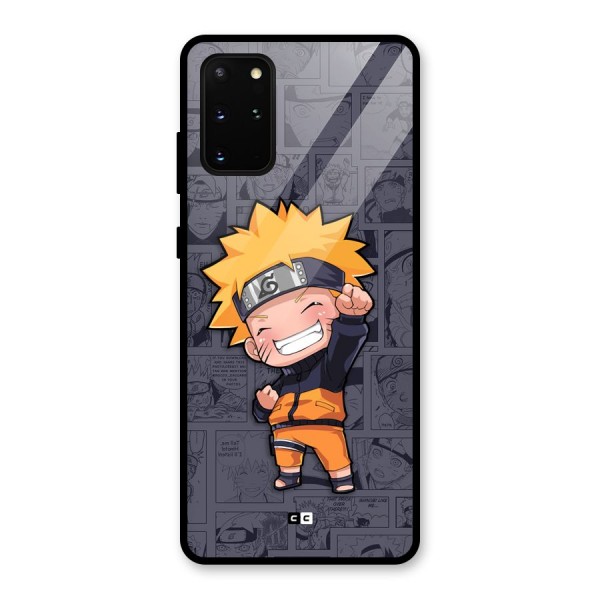 Cute Naruto Uzumaki Glass Back Case for Galaxy S20 Plus