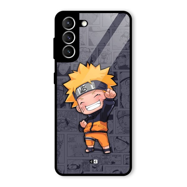 Cute Naruto Uzumaki Glass Back Case for Galaxy S21 5G