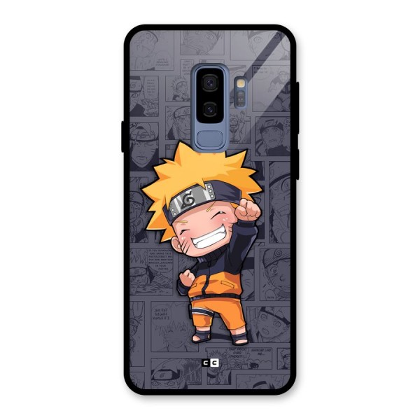 Cute Naruto Uzumaki Glass Back Case for Galaxy S9 Plus