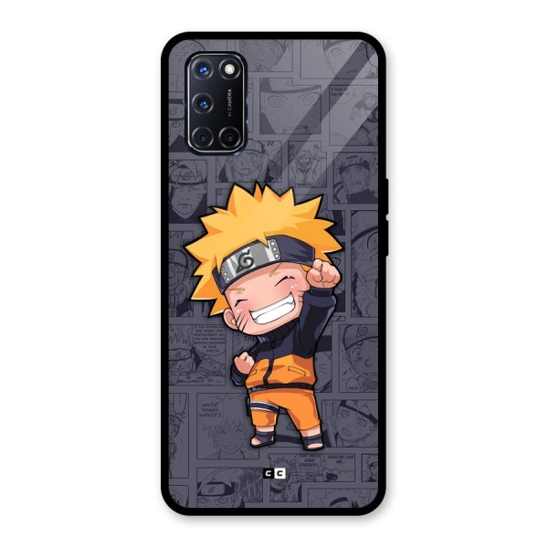 Cute Naruto Uzumaki Glass Back Case for Oppo A52