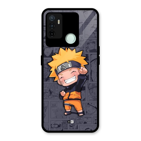 Cute Naruto Uzumaki Glass Back Case for Oppo A53