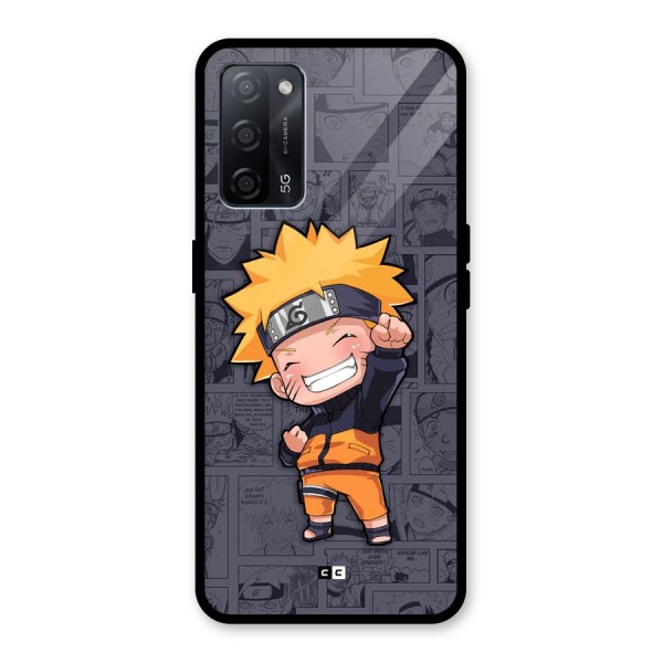 Cute Naruto Uzumaki Glass Back Case for Oppo A53s 5G