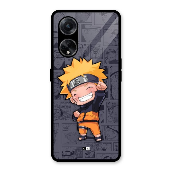 Cute Naruto Uzumaki Glass Back Case for Oppo F23