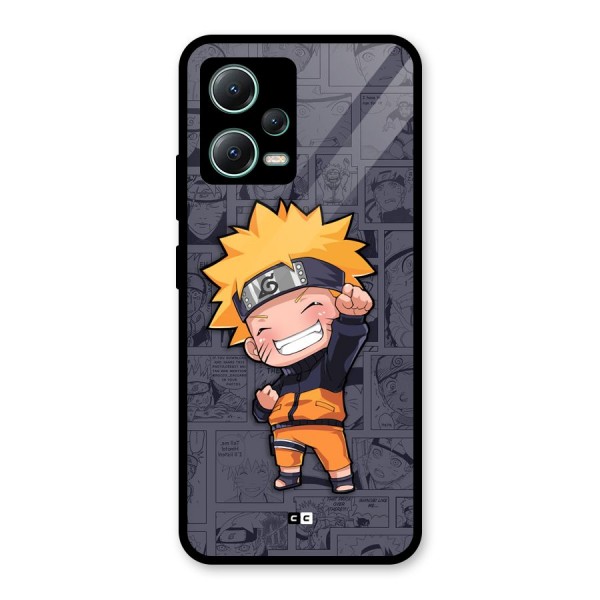 Cute Naruto Uzumaki Glass Back Case for Poco X5