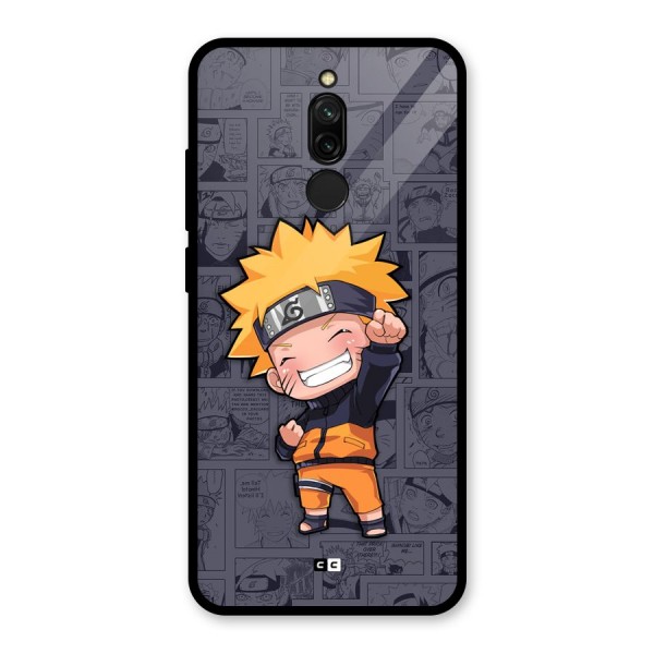 Cute Naruto Uzumaki Glass Back Case for Redmi 8