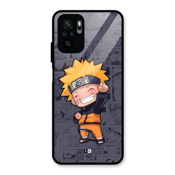 Cute Naruto Uzumaki Glass Back Case for Redmi Note 10