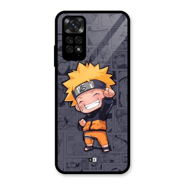 Cute Naruto Uzumaki Glass Back Case for Redmi Note 11S