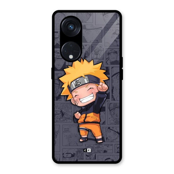 Cute Naruto Uzumaki Glass Back Case for Reno8 T 5G