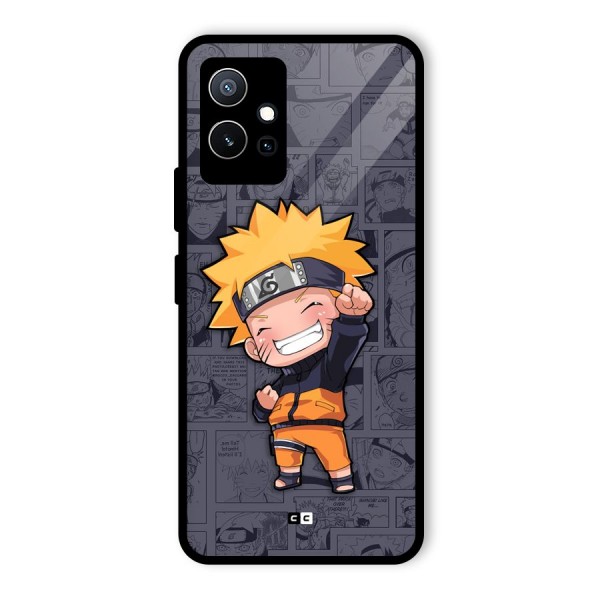 Cute Naruto Uzumaki Glass Back Case for Vivo T1 5G