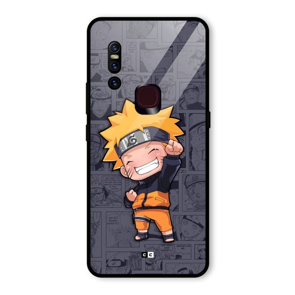 Cute Naruto Uzumaki Glass Back Case for Vivo V15