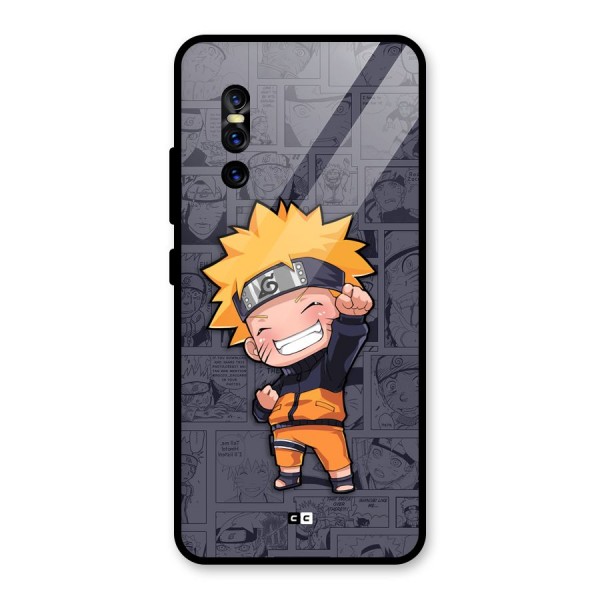 Cute Naruto Uzumaki Glass Back Case for Vivo V15 Pro